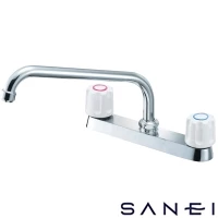 SANEI K611-W サンエイ(SANEI) ツーバルブ台付混合栓［共用形］