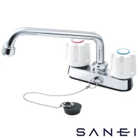 K711R-W SANEI(サンエイ) ツーバルブ台付混合栓［共用形］