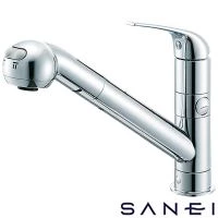 サンエイ(SANEI) シングルワンホールスプレー分岐混合栓