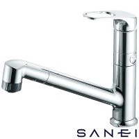 サンエイ(SANEI) シングルワンホールスプレー分岐混合栓