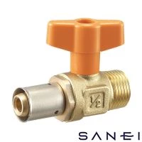 SANEI V6101-4-13X13A カシメアダプター付ボールバルブ