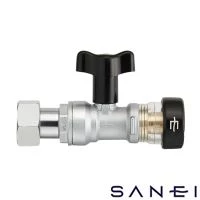 SANEI V6102V-3-13AX13 ナット付逆止付ボールバルブ