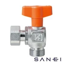 SANEI V6271-13 ナット付アングルボールバルブ