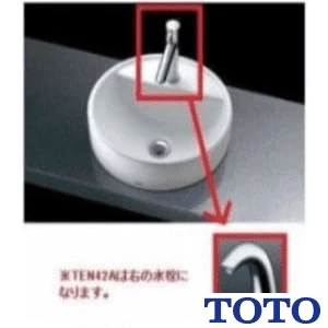TOTO L652D#NW1+TENA12B+M281+T22BS ベッセル手洗器（丸形）