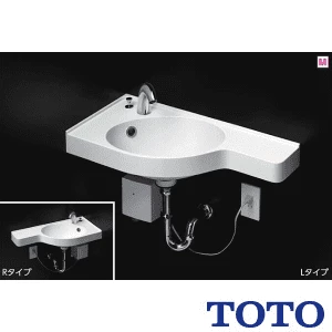 TOTO MLRB32ABL#NW1+TENA12A+T7W34+MX60013 カウンター一体形コーナー洗面器(樹脂製) MLRB32ABL+TENA12Aセット