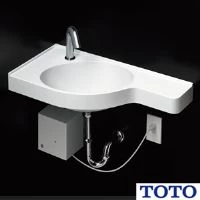 TOTO MLRB32BAL#NW1 カウンター一体形コーナー洗面器(樹脂製)
