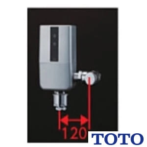 TOTO TEFV70UHC 大便器自動フラッシュバルブ（露出、AC100V、人体センサー有、心間180mm）