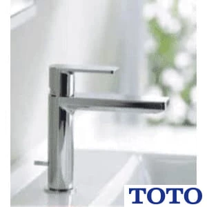 TOTO TLCF31ER 洗面所･洗面台用 台付シングル混合水栓（エコシングル、ワンプッシュ、平型、共用）