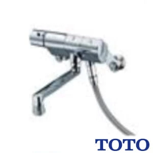 TOTO TMN40TECZ 壁付サーモスタット混合水栓（タッチ、エアイン、めっき、調圧弁、流調弁、ハイカット、寒冷地用）