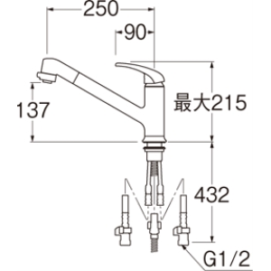 K87101JV-13 シングルワンホールスプレー混合栓