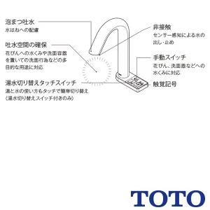 TLE33SB6A 台付自動水栓 アクアオート グースネックタイプ