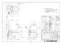 アサヒ衛陶 AF450KTR131LI 取扱説明書 商品図面 施工説明書 簡易水洗サンクリーン 温水洗浄便座手洗付 商品図面1
