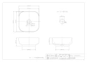 カクダイ #CL-8744AC 取扱説明書 商品図面 角型洗面器･洗面ボウル 商品図面1