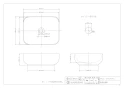 カクダイ #CL-8745AC 取扱説明書 商品図面 角型洗面器･洗面ボウル 商品図面1