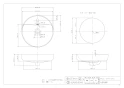 カクダイ #CL-8773AC 取扱説明書 商品図面 丸型洗面器･洗面ボウル 商品図面1