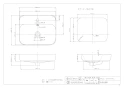 カクダイ #CL-8775AC 取扱説明書 商品図面 角型洗面器･洗面ボウル 商品図面1