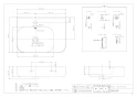 カクダイ #CL-8780AC 取扱説明書 商品図面 壁掛洗面器･洗面ボウル 商品図面1