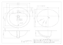 カクダイ #CL-K1000AC 取扱説明書 商品図面 丸型洗面器 1ﾎｰﾙ 商品図面1