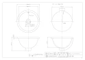 カクダイ #CL-K1002AC 取扱説明書 商品図面 丸型手洗器･洗面ボウル 商品図面1