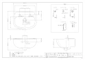 カクダイ #CL-WB10152TH 取扱説明書 商品図面 壁掛手洗器･洗面ボウル 商品図面1