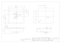 カクダイ #DU-0302560000 取扱説明書 商品図面 角型洗面器･洗面ボウル 商品図面1