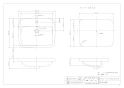 カクダイ #DU-0374620000 取扱説明書 商品図面 角型洗面器･洗面ボウル 商品図面1