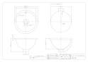 カクダイ #DU-0473340031 取扱説明書 商品図面 丸型手洗器･洗面ボウル 商品図面1
