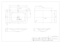 カクダイ #MR-493220P 取扱説明書 商品図面 角型洗面器･洗面ボウル 商品図面1