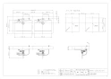 カクダイ #MR-493223H 取扱説明書 商品図面 角型洗面器･洗面ボウル 商品図面1