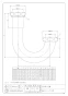カクダイ 0434W-38X140 商品図面 幅広トラップU管 商品図面1