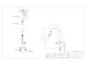 カクダイ 116-105K 取扱説明書 商品図面 シングルレバー混合栓(シャワーつき) 商品図面1