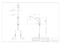 カクダイ 117-061 取扱説明書 商品図面 施工説明書 シングルレバー混合栓(分水孔つき) 商品図面1