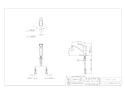 カクダイ 117-063-180 取扱説明書 商品図面 施工説明書 シングルレバー混合栓(分水孔つき) 商品図面1