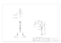 カクダイ 117-063K-180 取扱説明書 商品図面 施工説明書 シングルレバー混合栓(分水孔つき) 商品図面1