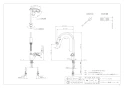 カクダイ 117-120K 取扱説明書 商品図面 施工説明書 シングルレバー混合栓(シャワーつき) 商品図面1