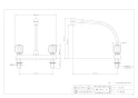 151-005K 取扱説明書 商品図面 2ハンドル混合栓 商品図面1