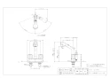 カクダイ 151-215K 取扱説明書 商品図面 2ハンドル混合栓(シャワーつき) 商品図面1