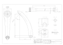 カクダイ 152-205 取扱説明書 商品図面 2ハンドルシャワー混合栓 商品図面1