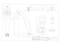 カクダイ 152-303 取扱説明書 商品図面 2ハンドルシャワー混合栓 商品図面1