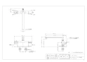 カクダイ 175-001 取扱説明書 商品図面 施工説明書 サーモスタットシャワー混合栓(ﾃﾞｯｷﾀｲﾌﾟ) 商品図面1