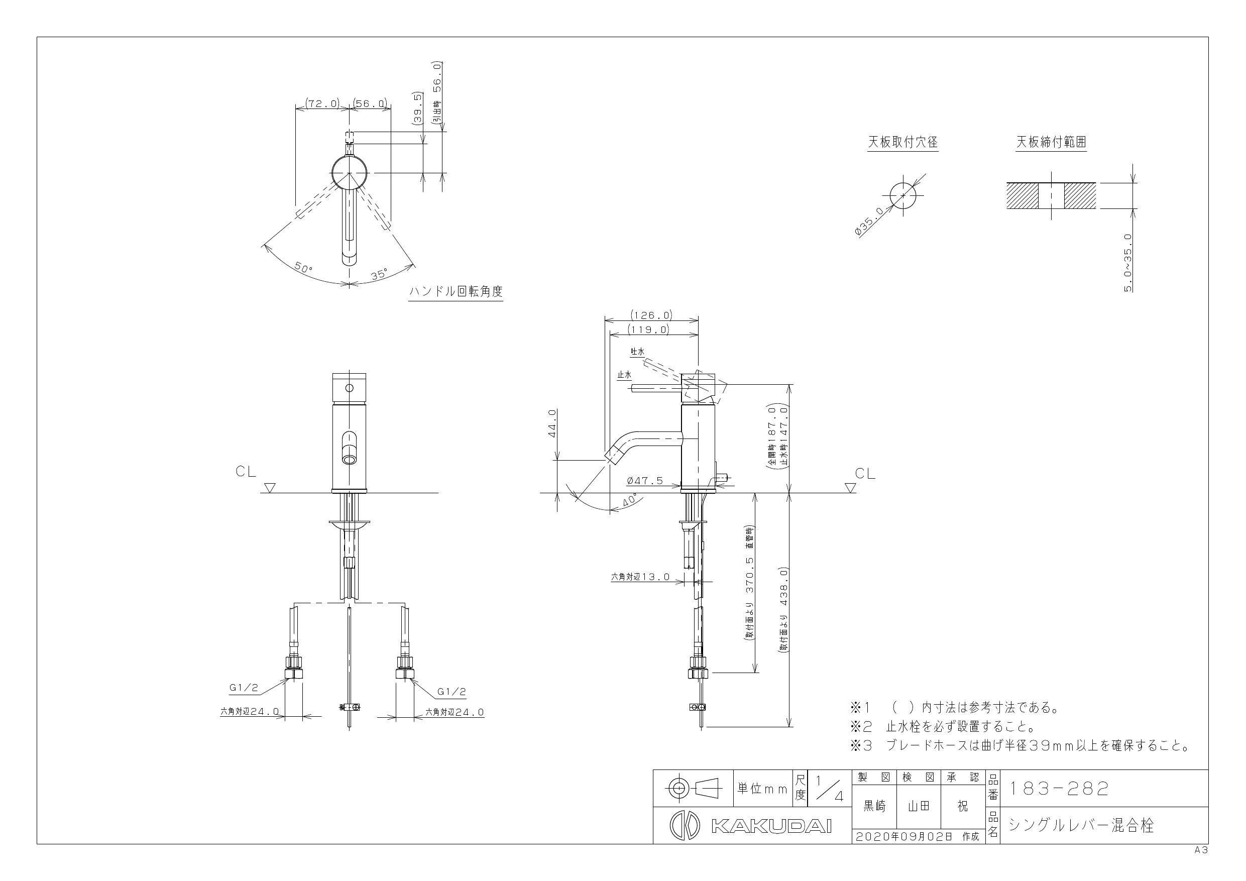格安店 DIY FACTORY ONLINE SHOPカクダイ KAKUDAI シングルレバー混合栓 183-192