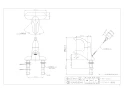 カクダイ 185-204 取扱説明書 商品図面 シングルレバー混合栓 商品図面1