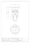 カクダイ 353-582 商品図面 角度調節シャワーフック ホワイト 商品図面1