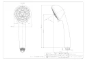 カクダイ 355-814 商品図面 マッサージシャワー(3WAY) 商品図面1