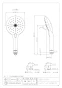 カクダイ 355-818 商品図面 シャワーヘッド(2WAY) 商品図面1