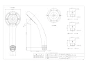 カクダイ 356-300-W 商品図面 ラケットシャワー ホワイト 商品図面1