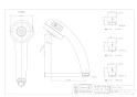 カクダイ 356-508 商品図面 低水圧用マッサージシャワー 商品図面1