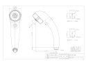 カクダイ 356-705 商品図面 低水圧用マッサージストップシャワー ホワイト 商品図面1