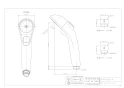 カクダイ 356-802-W 商品図面 ストップシャワーヘッド ホワイト 商品図面1