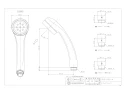 カクダイ 356-900-W 商品図面 リラックスシャワー ホワイト 商品図面1